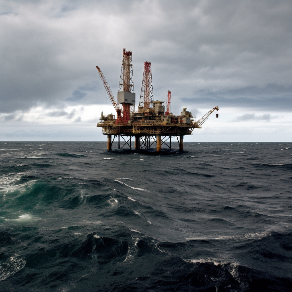 Oil drill in the north sea
