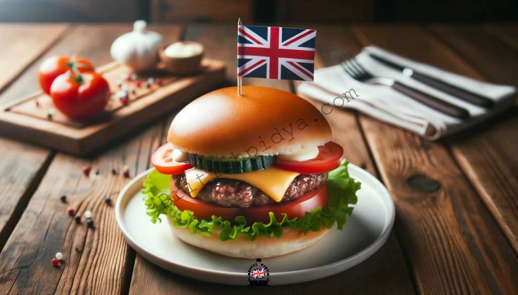 Wimpy açık mantarlı burger sunumu